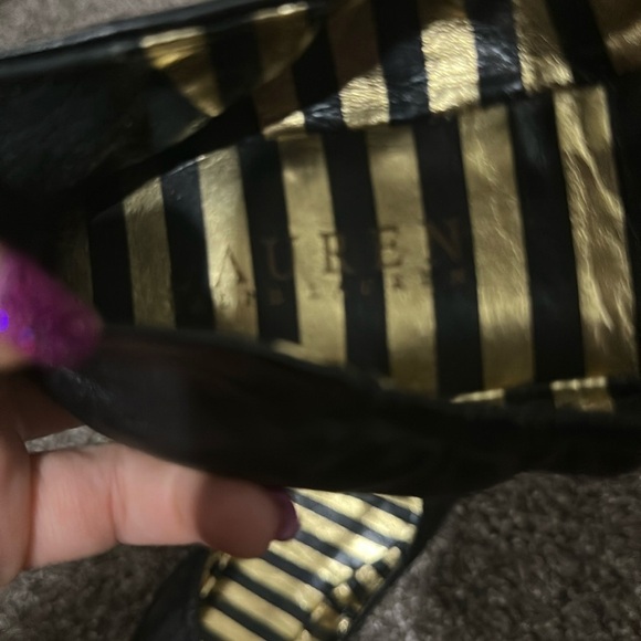 Lauren Ralph Lauren Black Leather Ballet Flats Size 6 - Picture 8 of 8